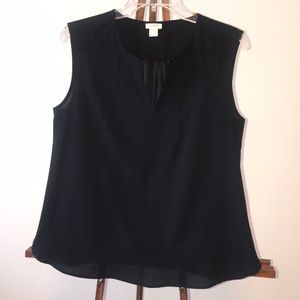 J Crew black sleeveless top size 8